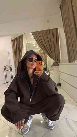 Жіночий стильний костюм із лампасами з якісної турецької тканини Шоколад, 44/46 Одеса