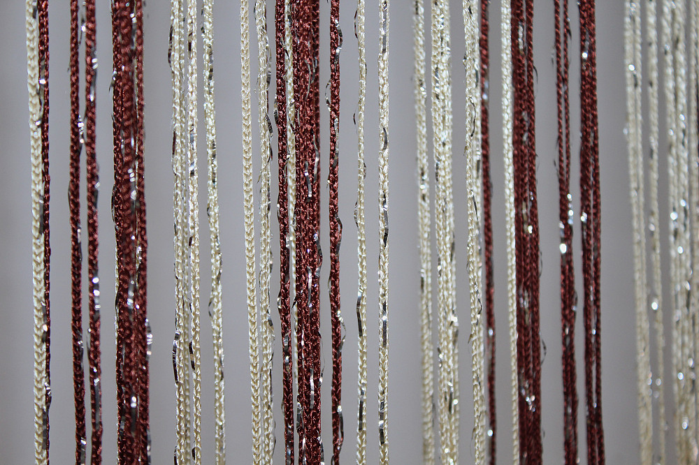 Штори-нитки "Кісея" люрексом Коричневий з бежевим 300х300см 1 шт (61-031) Київ - фото 7