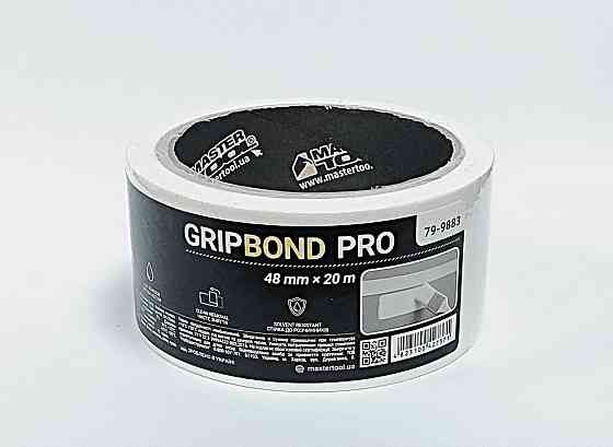 MASTERTOOL Стрічка малярна універсальна MASTERTOOL GripBond Pro 48 мм×20 м біла 79-9883 Коломия