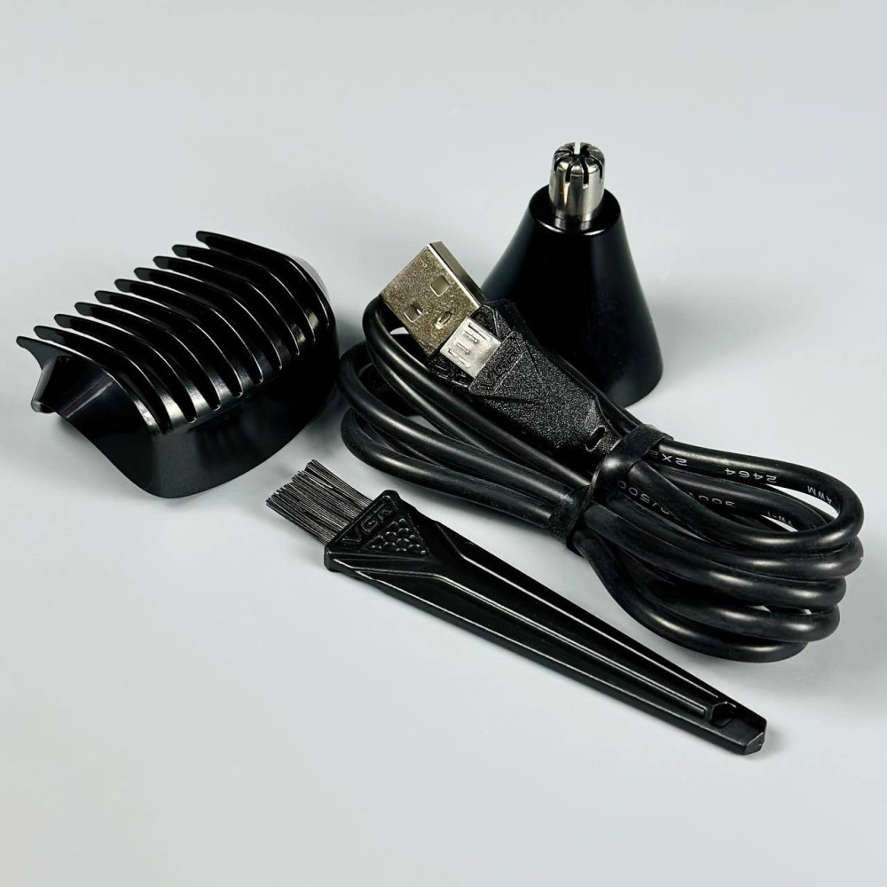 Електробритва VGR V-601 з водозахистом, USB-зарядкою, насадкою-бритвою та триммером для носа та вух. Одеса - фото 8