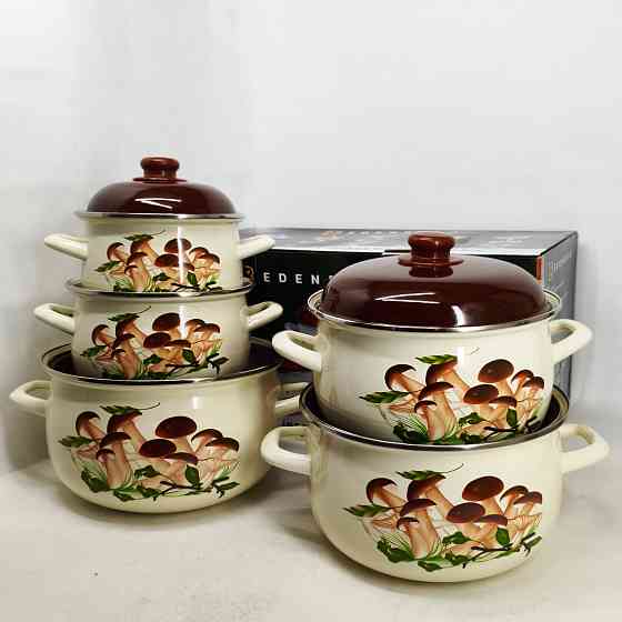 Комплект кастрюль, Комплект металлических кастрюль Набор для электронной плиты UG-28 Львов