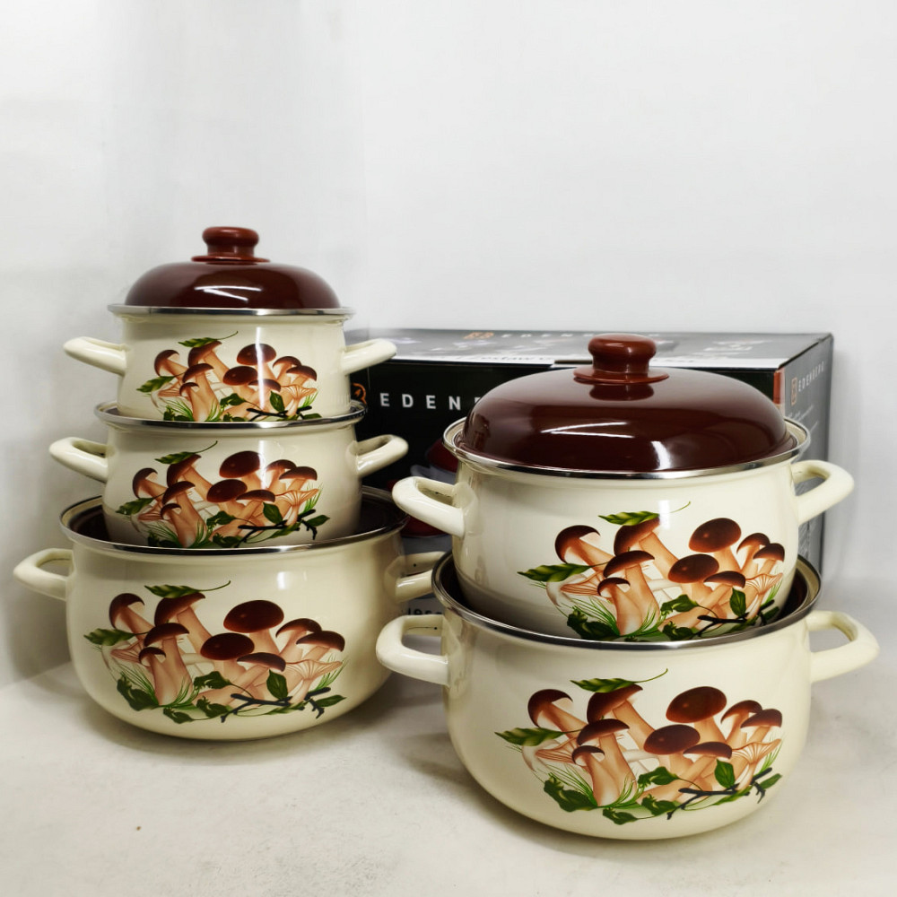 Комплект кастрюль, Комплект металлических кастрюль Набор для электронной плиты UG-28 Львов - изображение 2