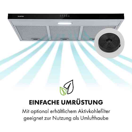 Вбудована витяжка Contempo 90 см 175м3/год LED неіржавка сталь акрил чорний (Німеччина, читати опис) Рівне