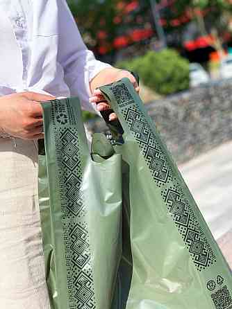 Пакет майка 34(2х8)х57, 50 мкм (50 шт.) темно-зеленый, LOVE UA Павлоград