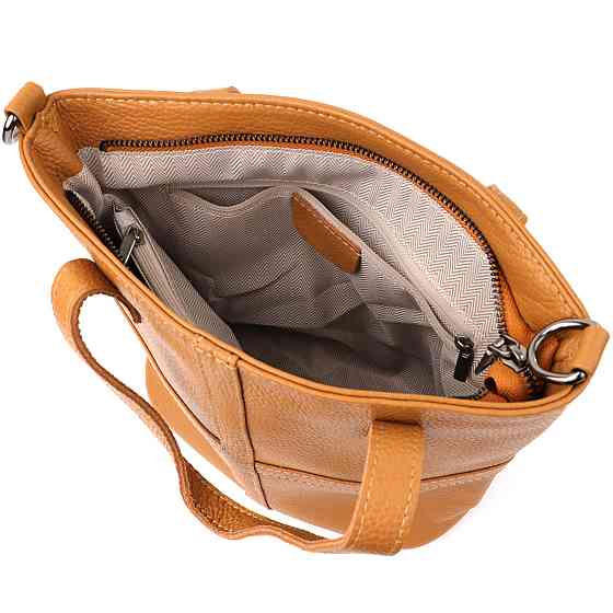 Жіноча сумка з натуральної шкіри Vintage 22994 Рудий Київ