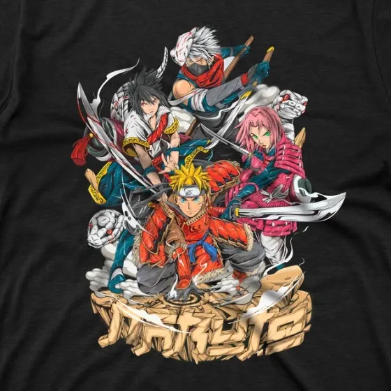 Футболка чоловіча з  принтом Наруто Команда 7 Розмір 48 Anime0054 Дніпро
