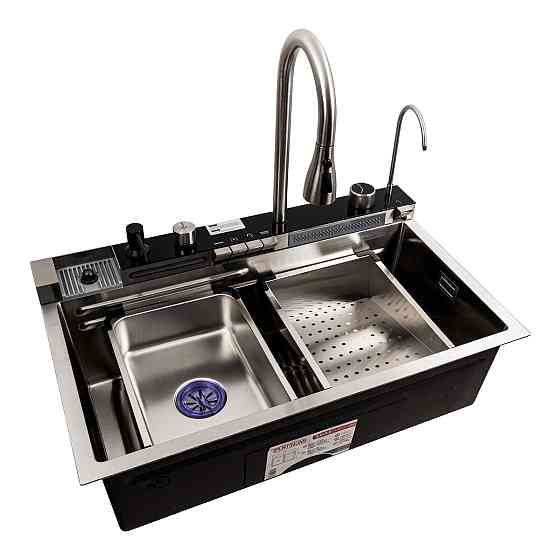 PLATINUM Кухонна мийка 75*45М сатин Platinum Handmade "Водоспад" Киев