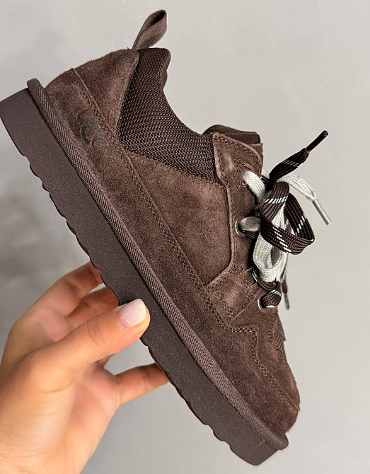 Кросівки жіночі Hengji 1517-6 замшеві з подвійною шнурівкою уггі коричневі, 39, 25 см Київ - фото 2