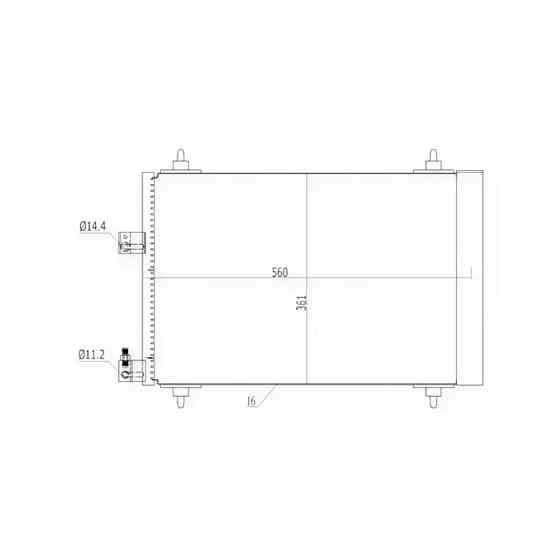 Радіатор Citroen C5, Пежо 307 (00-09) кондиціонера Мукачево