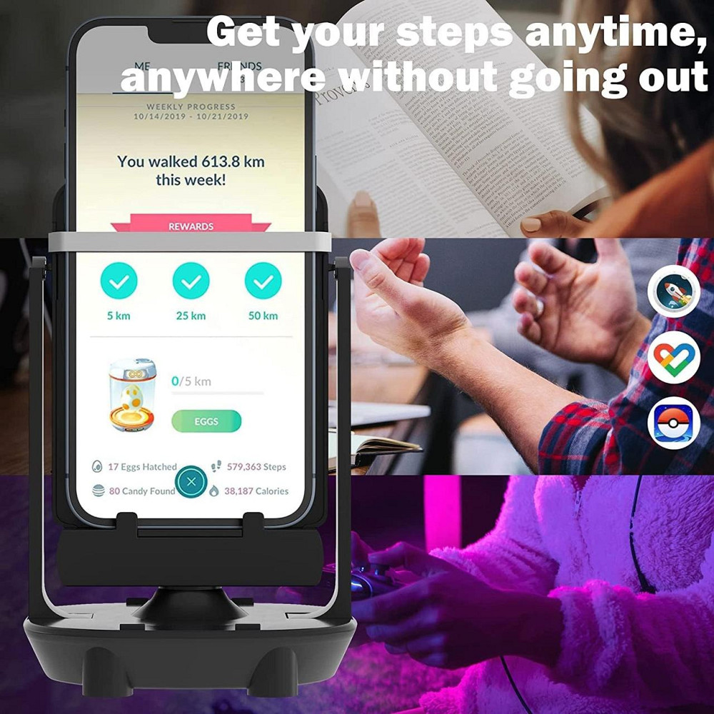 Счетчик шагов Steps Counter Совместим с телефоном Черный USB бесшумный автоматический рокер для смартфонов и Киев - изображение 6