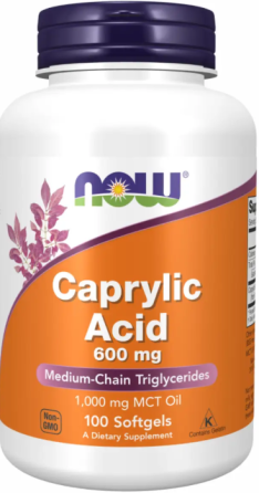 Каприловая кислота Now Foods Caprylic Acid 600mg 100 гел капс Киев