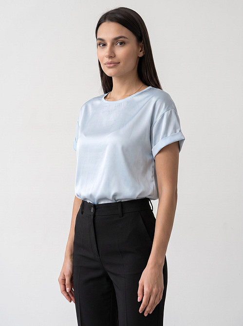 Жіноча футболка з шовку Блакитний XL/2XL Харків - фото 7