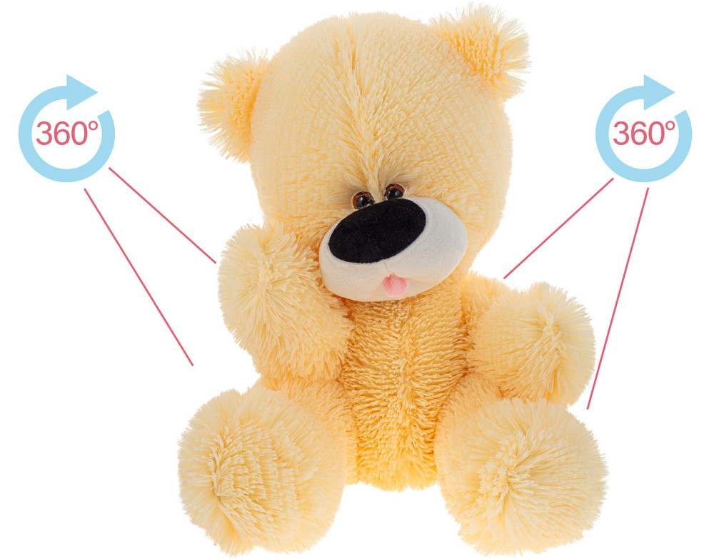 Ведмідь на шарнірах Аліна 32 см Персиковий Киев - изображение 1