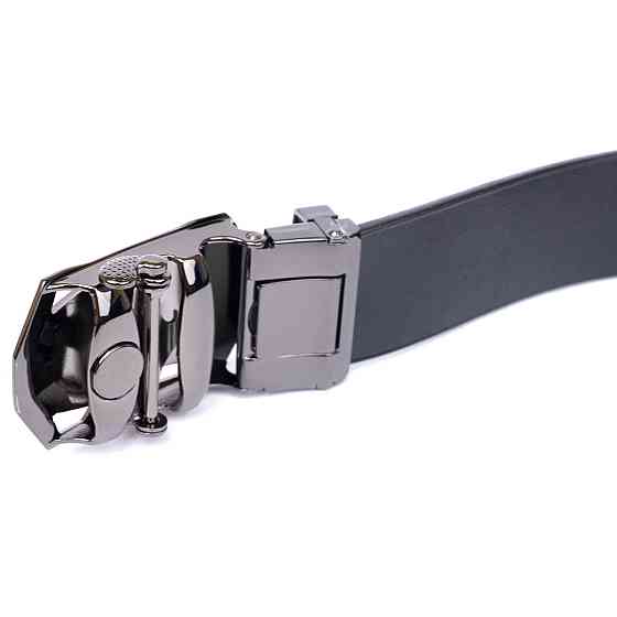 Ремінь чоловічий з пряжкою автомат Чорний (Vintage) Київ