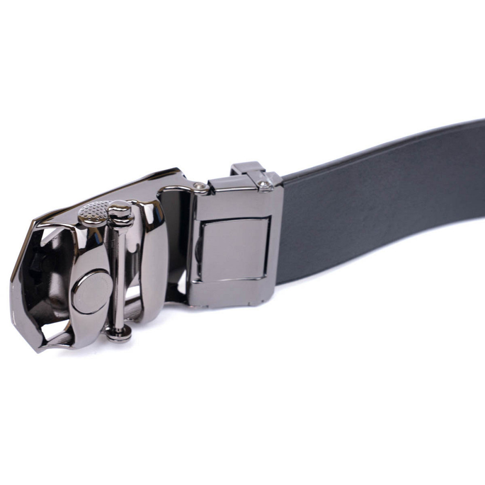 Ремінь чоловічий з пряжкою автомат Чорний (Vintage) Київ - фото 1