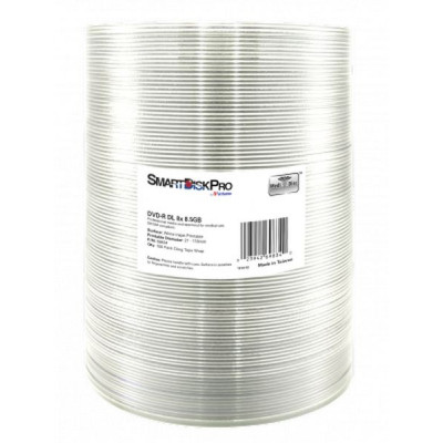 Диск DVD SmartDisk PRO DVD+R 8.5GB 8X White InkJet Printable WRAP(21-118 мм) 1 (69834) Вінниця - фото 1