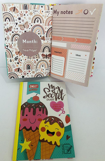 Блокнот "Мандарин" тв обкл 135*197мм 48арк ДН424/5 "Секретник" мат лам виб лак гліттер, шт Київ - фото 1