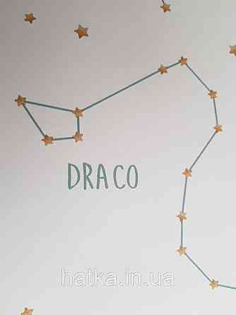 Обои флизелиновые детские  Caselio Our Planet космос созвездия звезды надписи на белом фоне Киев