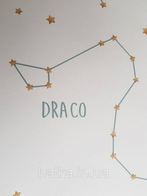 Обои флизелиновые детские  Caselio Our Planet космос созвездия звезды надписи на белом фоне Киев - изображение 4