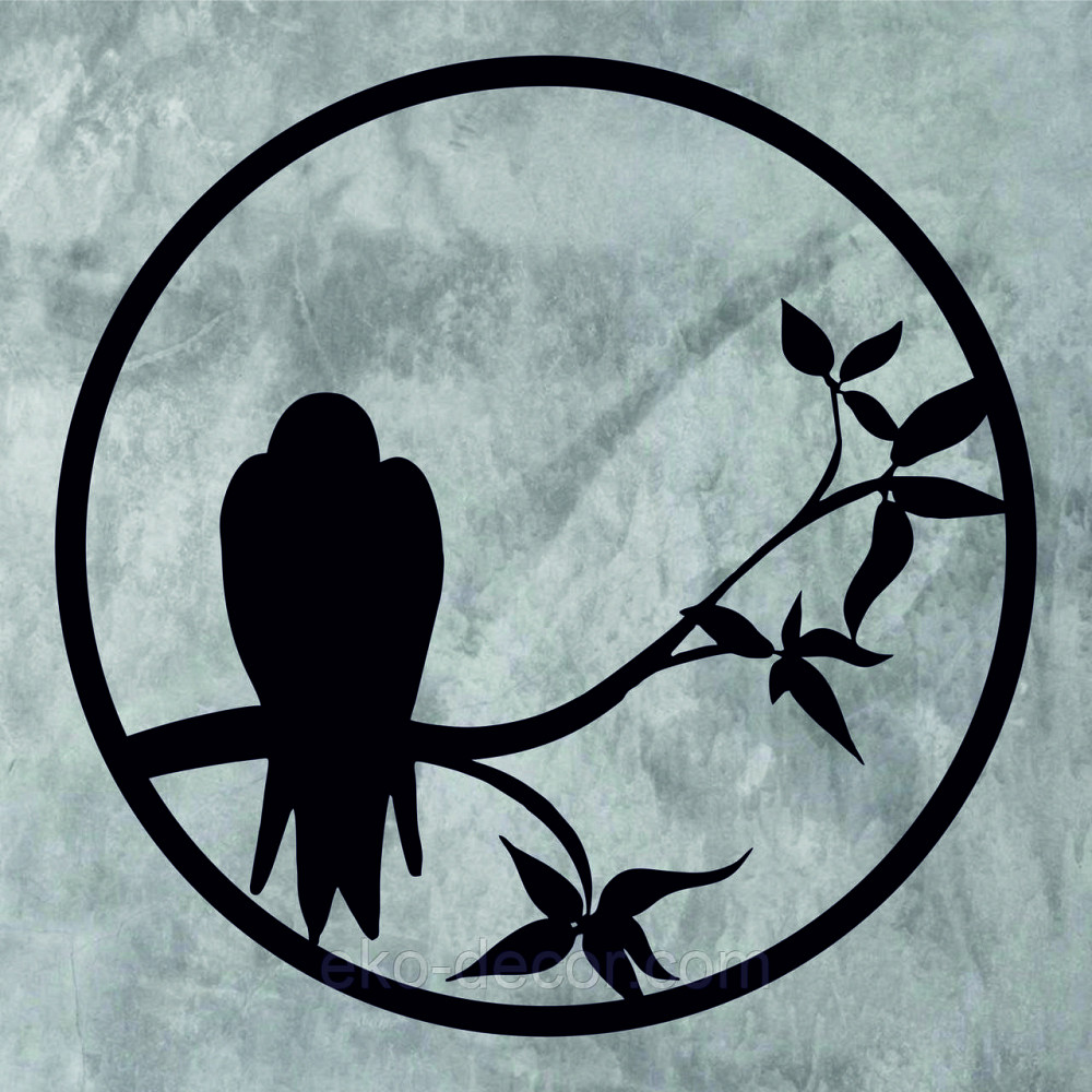 Декоративное настенное Панно «Ворон», Декор на стену 70*70 см, Черный Киев - изображение 9