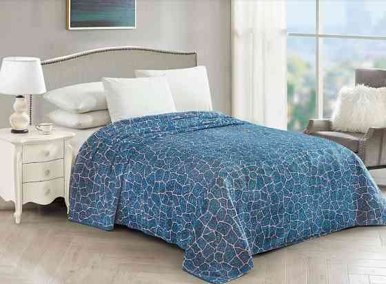 Ecotton Плед Ecotton 150х220 см із мікрофібри Well Soft Камні блакитний Коломия