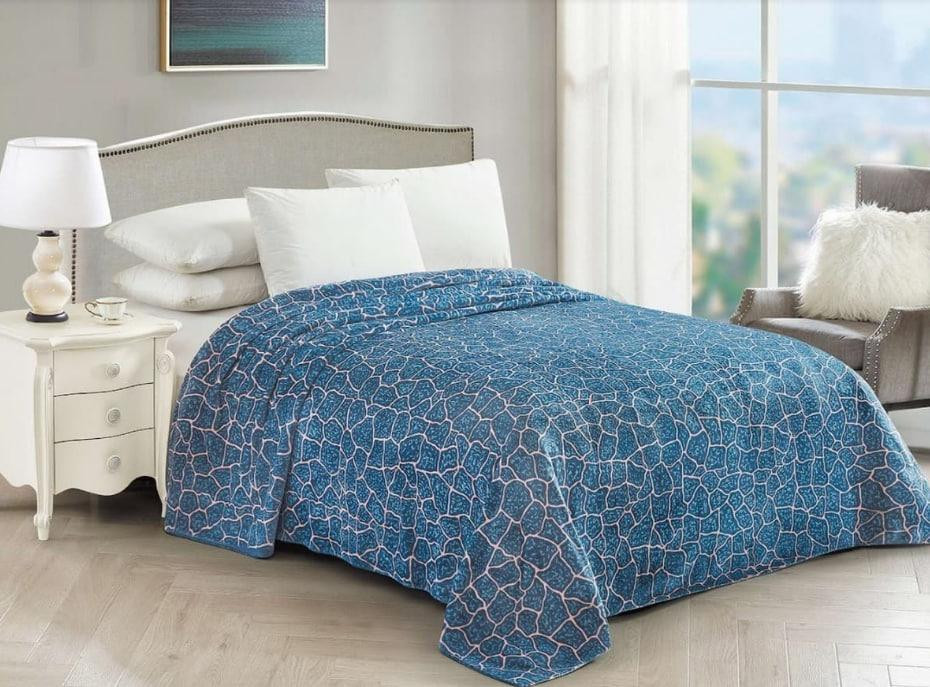 Ecotton Плед Ecotton 150х220 см із мікрофібри Well Soft Камні блакитний Коломия - фото 1