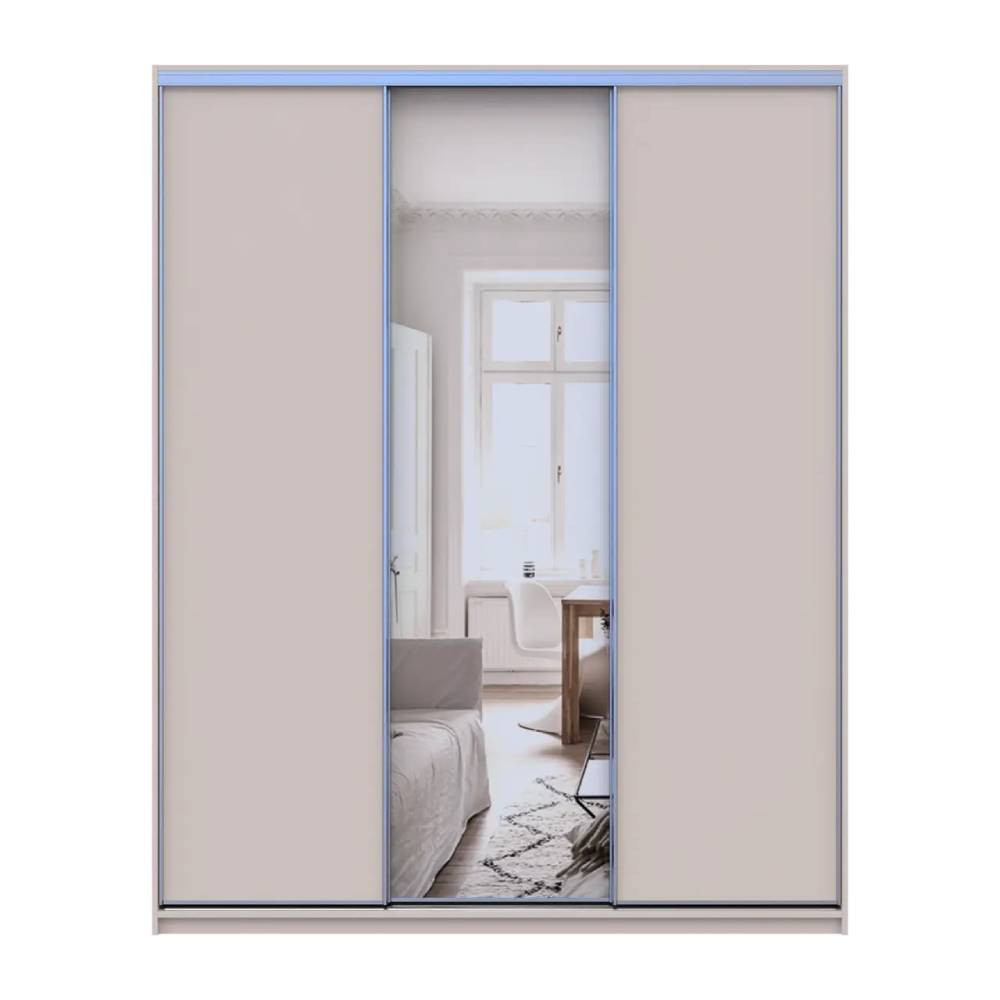 Шкаф-купе Doros Сити Лайт Кашемир 2 ДСП/1 зеркало 180х60х225 (80736371) Львов - изображение 3