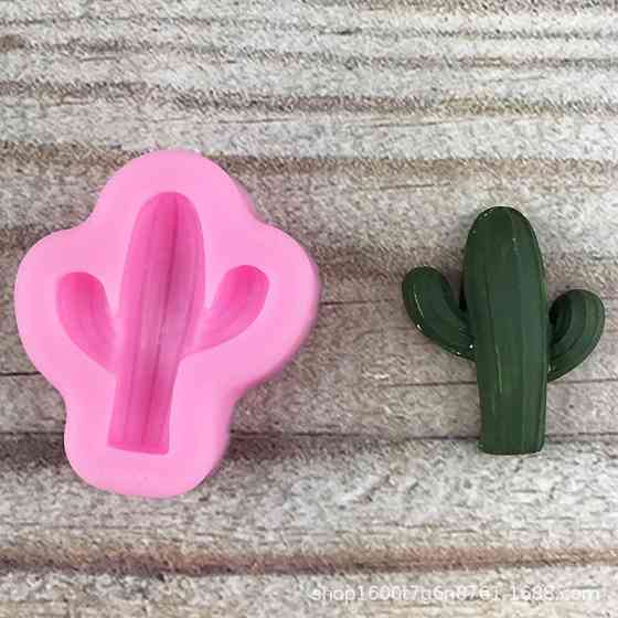 Молд силіконовий Кактус 42 на 35 мм рожевий Київ