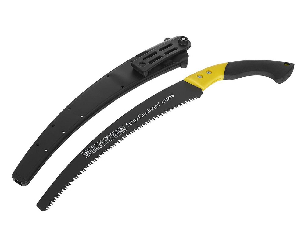 Пилка садова "John Gardener" вигнута з тефлоновим покртттям у пластиковій кобурі Київ - фото 2