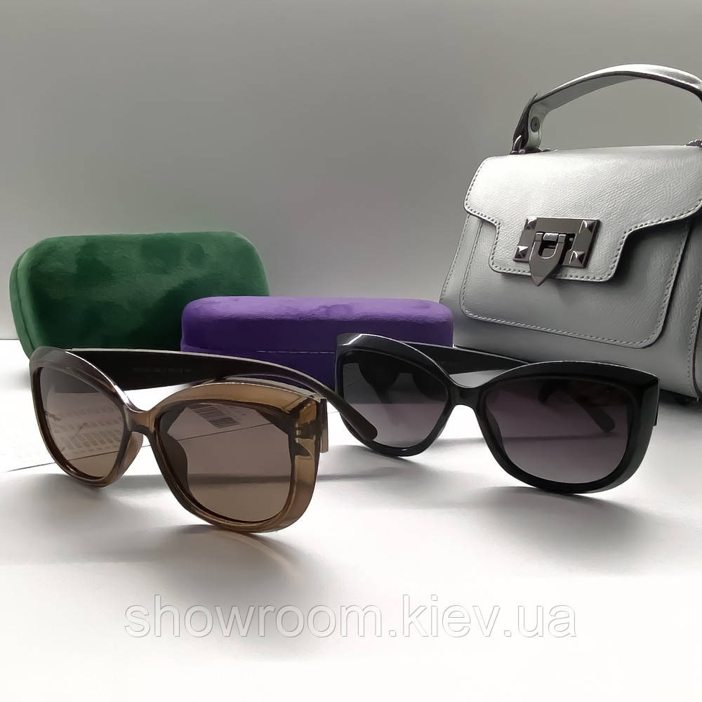 Жіночі сонцезахисні окуляри з поляризацією (9371) brown Київ - фото 5