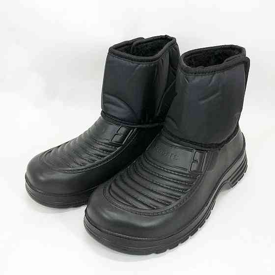 Осіннє утеплене взуття 45р 28см, Гумові утеплені чоботи чоловічі короткі, Зручне чоловіче взуття легке AW-96 Львів