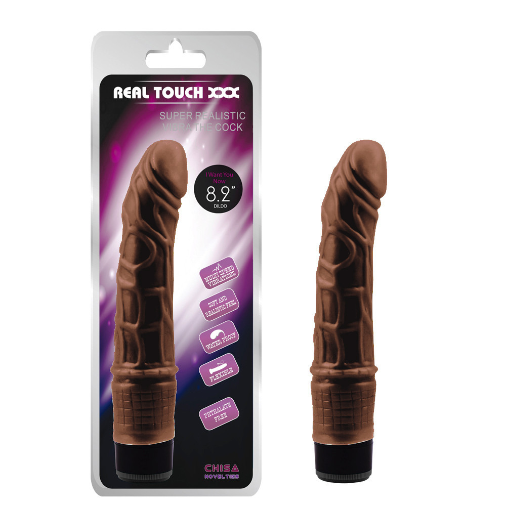 Вибратор реалистичный Chisa REAL TOUCH XXX коричневый, 21 х 3.5 см Sex Aura Киев - изображение 1