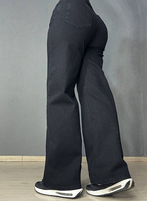 Джинси жіночі Its Basic 2507-1 палаццо стрейчеві з виточками чорні, чорний, 38, 38, 76 см, 104 см Київ - фото 17