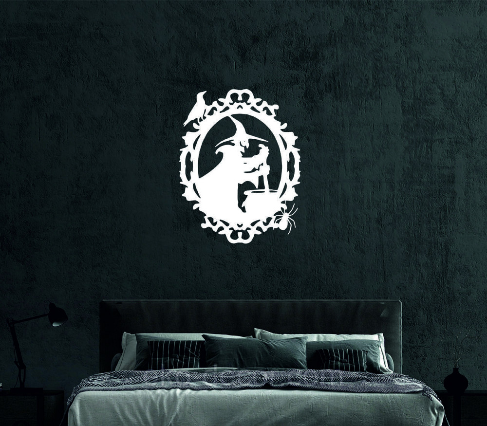 Декоративне настінне Панно «Ведьма та котел», Декор на стіну 50*39 см, Білий Київ - фото 4