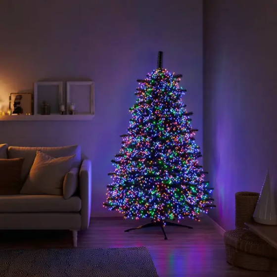 Гірлянда новорічна 100 м, 3000 LED, мультиколор, зелена Київ