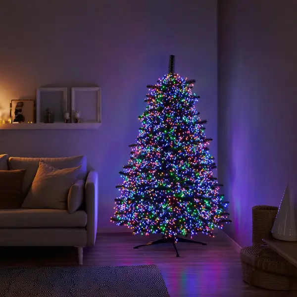 Гірлянда новорічна 100 м, 3000 LED, мультиколор, зелена Київ - фото 3