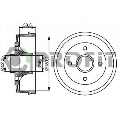 Гальмівний барабан Profit 5020-0075 Вінниця