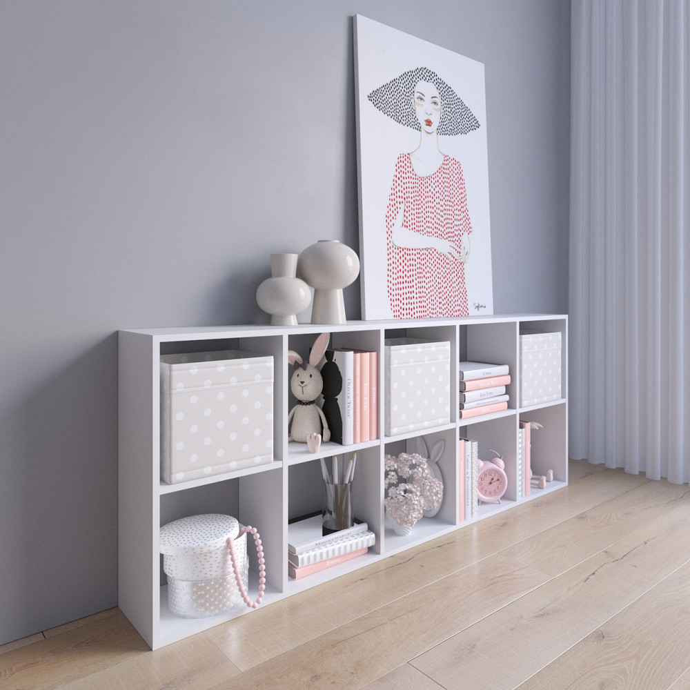 Стеллаж VAYS M-1 Венге Темный, книжная полка на 10 ячеек, ЛДСП, 72×29×178 см - для дома, офиса, детской или гостиной Львов - изображение 2