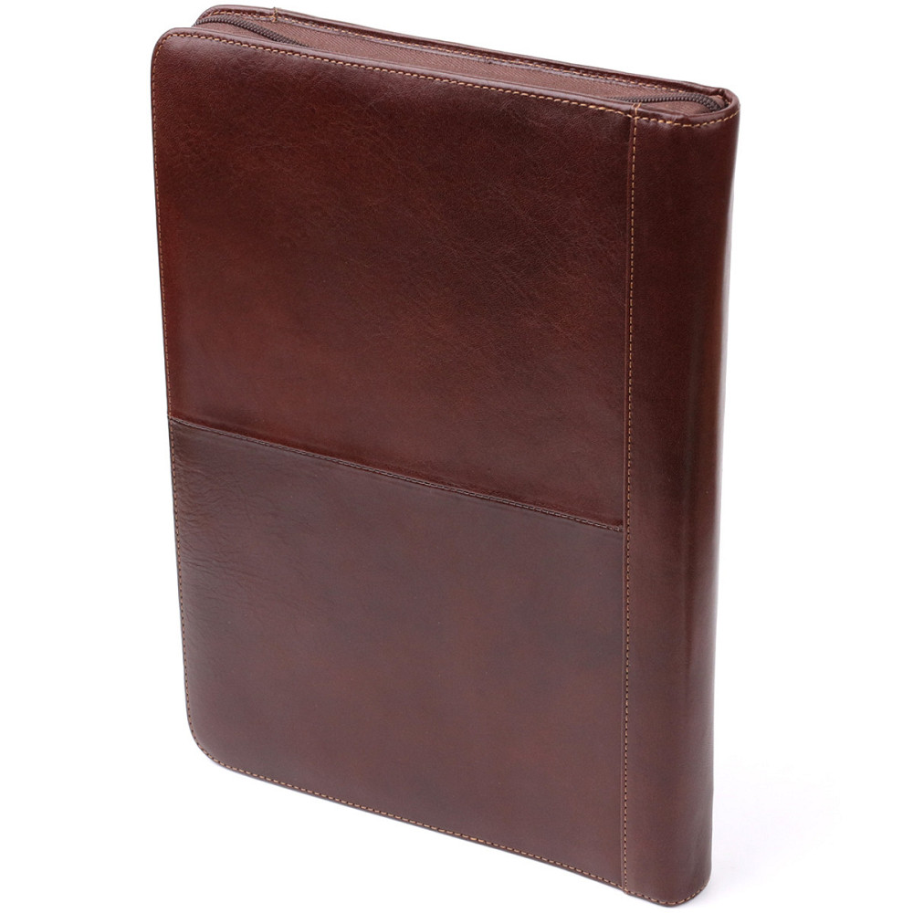 Папка з блокнотом із гладкої натуральної шкіри Коричнева (Tony Perotti) Київ - фото 6