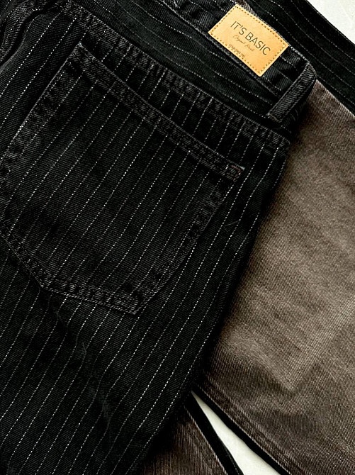 Женские стильные комбинированные джинсы super wide leg Одесса - изображение 7