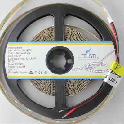 Світлодіодна стрічка LED-STIL 4000K 4,8 Вт/м 2835 60 діодів IP33 12 Вольт 500 lm нейтральне світло (DFN2835-60A4-IP33) Вінниця