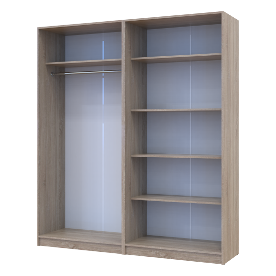 Комплект шаф для одягу з полицями Doros Промо (2 шт.) 180х48х204 см Дуб сонома (DRS-011465) Львів