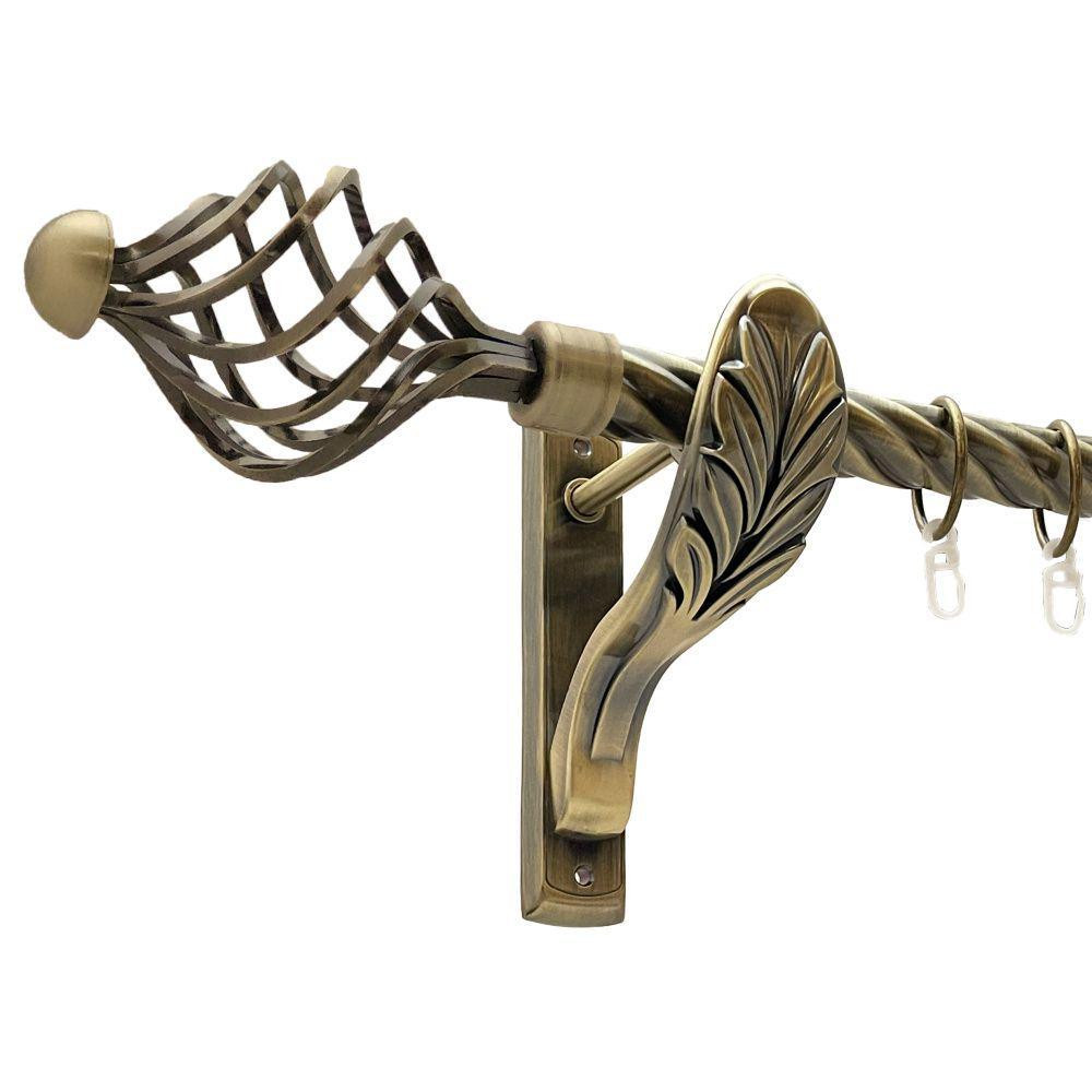 Карниз Orvit Арезо металевий однорядний ретро скручена труба кільце металеве Антик 25 мм 200 см (00-00016726) Львов - изображение 1