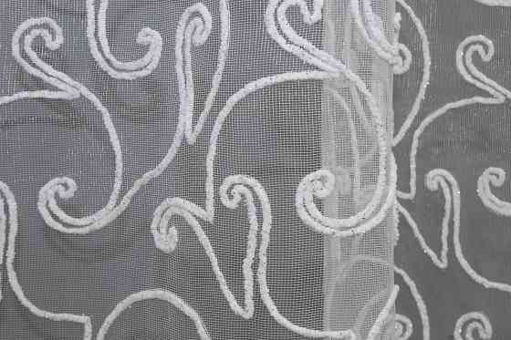 Тюль VR-Textil 1414т Фатин с вышивкой Белый 300х270 см (42-0207) Киев