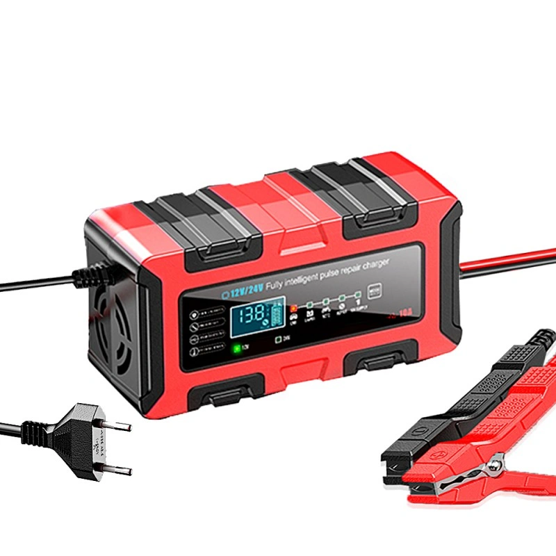 Зарядний пристрій Foxsur Foxsur 12 V 10 A — 24 V 5 A BC122410F з режимом блока живлення (Червоний) Вінниця - фото 2