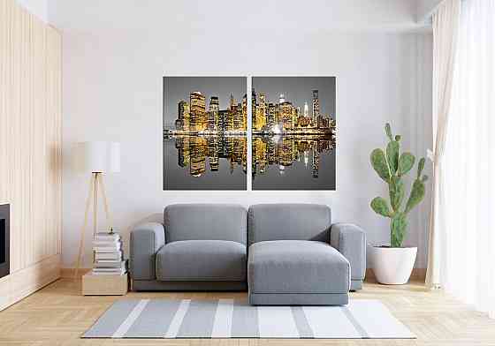 Модульная картина в гостиную / спальню   Місто  TLV-2_094 90x132  см Киев