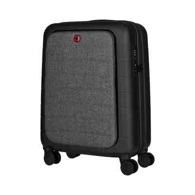 Чемодан Wenger Syntry, полікарбонат/поліестер, мала, н/б 16", 4 колеса, чорна (610163) Винница