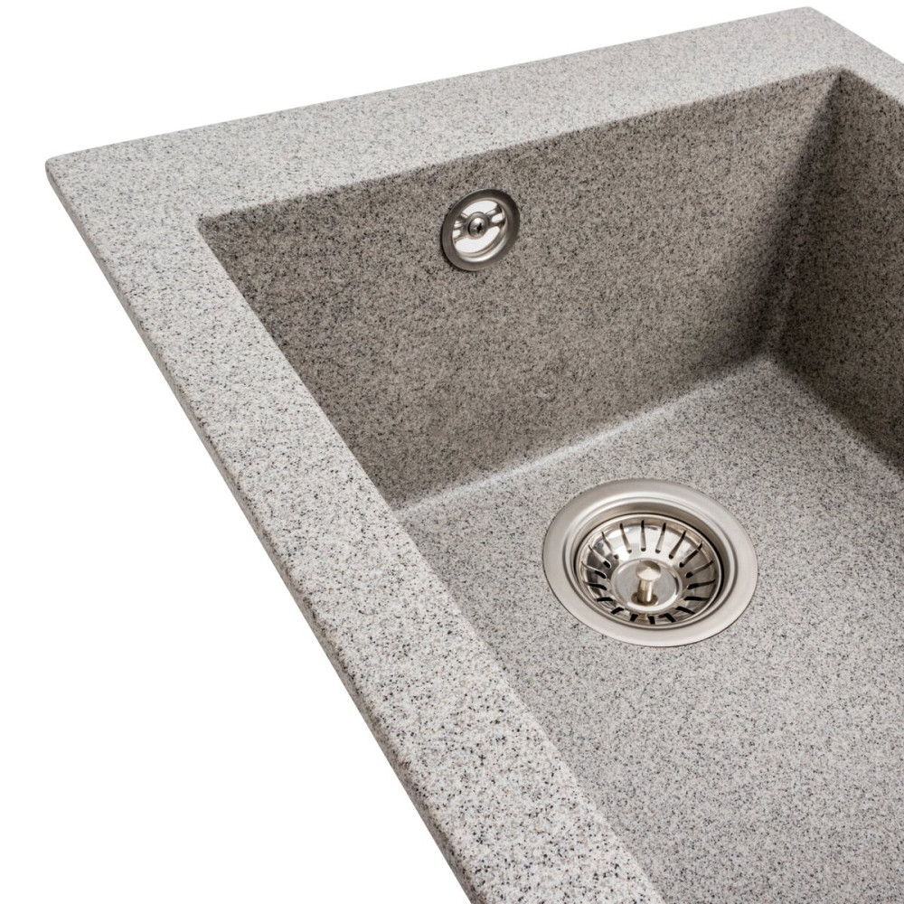 VALESO Гранітна мийка для кухні VALESO SOKIL 4150 матова Сіра Киев - изображение 4