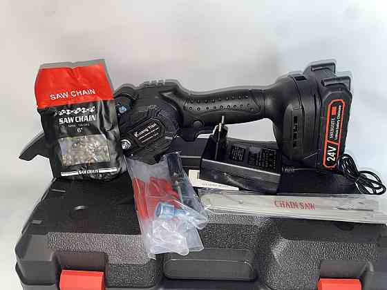Електропила, кущоріз CHAIN SAW 6'' TL 0600 (в комплекті, валіза, 2АКБ і зарядка) Київ