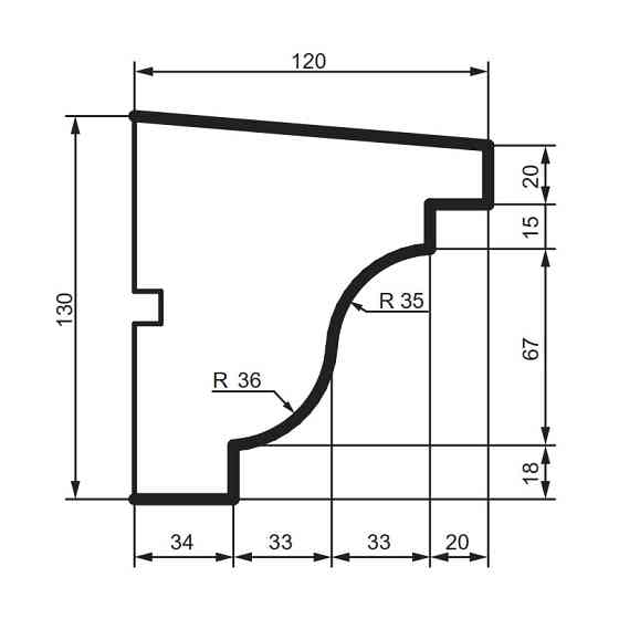 Подоконник фасадный Prestige Decor DC 111 Днепр
